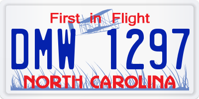 NC license plate DMW1297