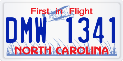 NC license plate DMW1341