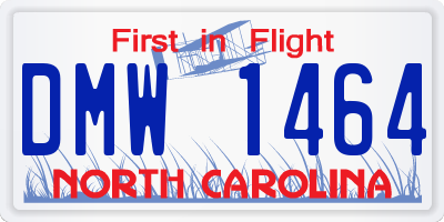 NC license plate DMW1464