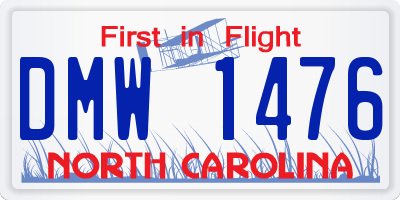 NC license plate DMW1476