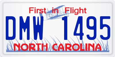 NC license plate DMW1495