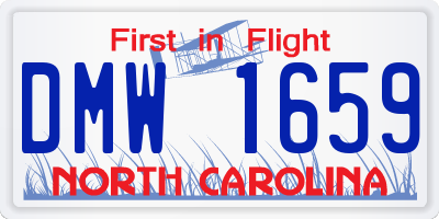 NC license plate DMW1659