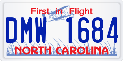 NC license plate DMW1684