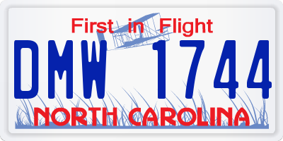 NC license plate DMW1744