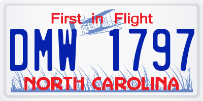 NC license plate DMW1797