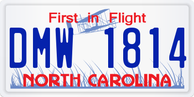NC license plate DMW1814