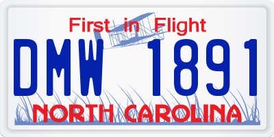 NC license plate DMW1891