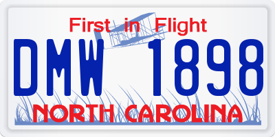 NC license plate DMW1898