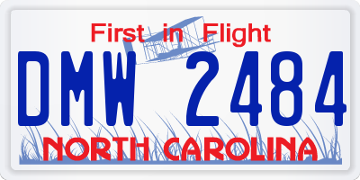 NC license plate DMW2484