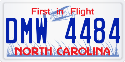 NC license plate DMW4484