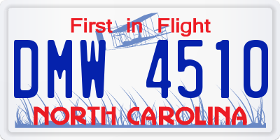 NC license plate DMW4510