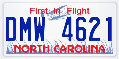 NC license plate DMW4621