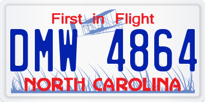 NC license plate DMW4864