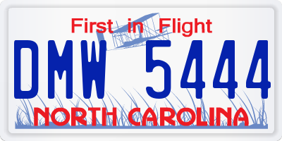 NC license plate DMW5444