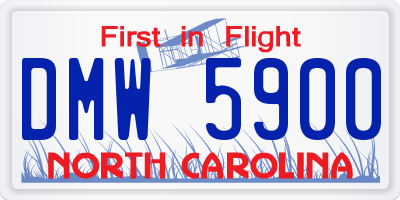 NC license plate DMW5900