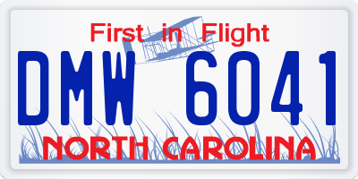NC license plate DMW6041