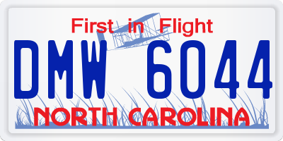 NC license plate DMW6044