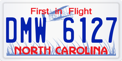NC license plate DMW6127
