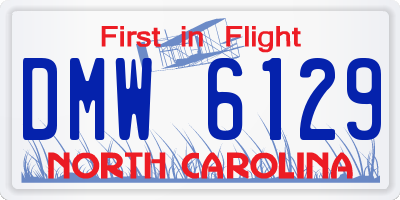 NC license plate DMW6129
