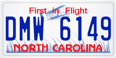 NC license plate DMW6149