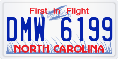 NC license plate DMW6199