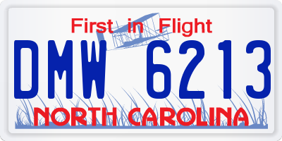 NC license plate DMW6213