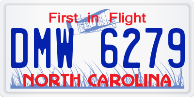 NC license plate DMW6279