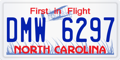NC license plate DMW6297