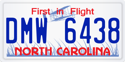 NC license plate DMW6438