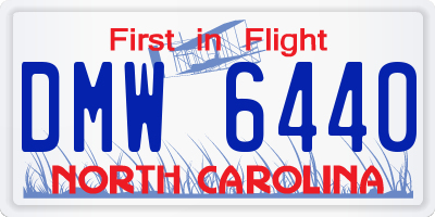 NC license plate DMW6440