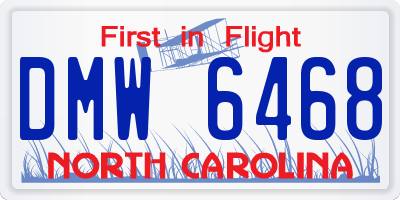 NC license plate DMW6468