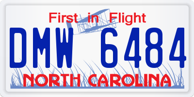 NC license plate DMW6484