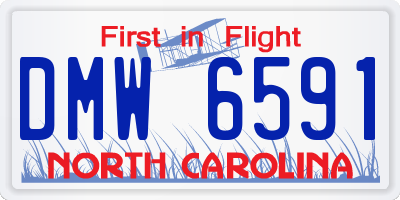 NC license plate DMW6591