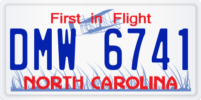 NC license plate DMW6741