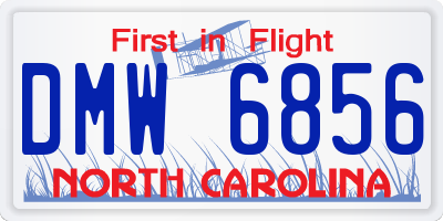 NC license plate DMW6856