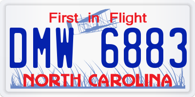 NC license plate DMW6883