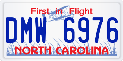 NC license plate DMW6976
