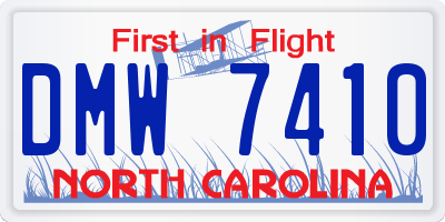 NC license plate DMW7410