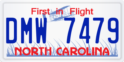 NC license plate DMW7479