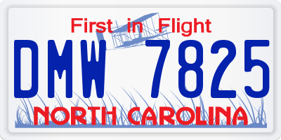 NC license plate DMW7825