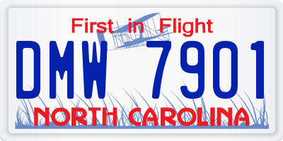 NC license plate DMW7901