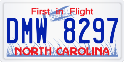 NC license plate DMW8297
