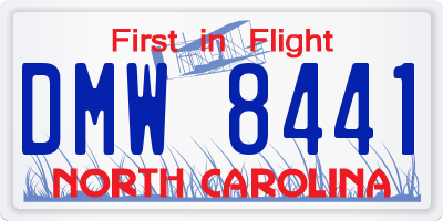 NC license plate DMW8441