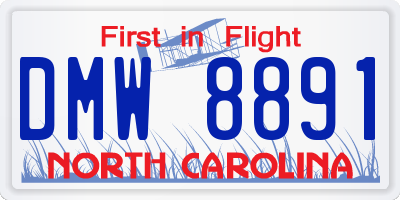 NC license plate DMW8891