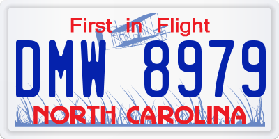 NC license plate DMW8979