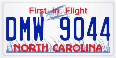 NC license plate DMW9044