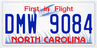 NC license plate DMW9084