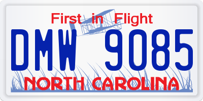 NC license plate DMW9085