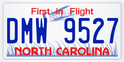 NC license plate DMW9527