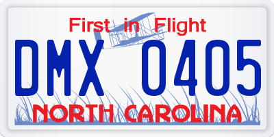 NC license plate DMX0405